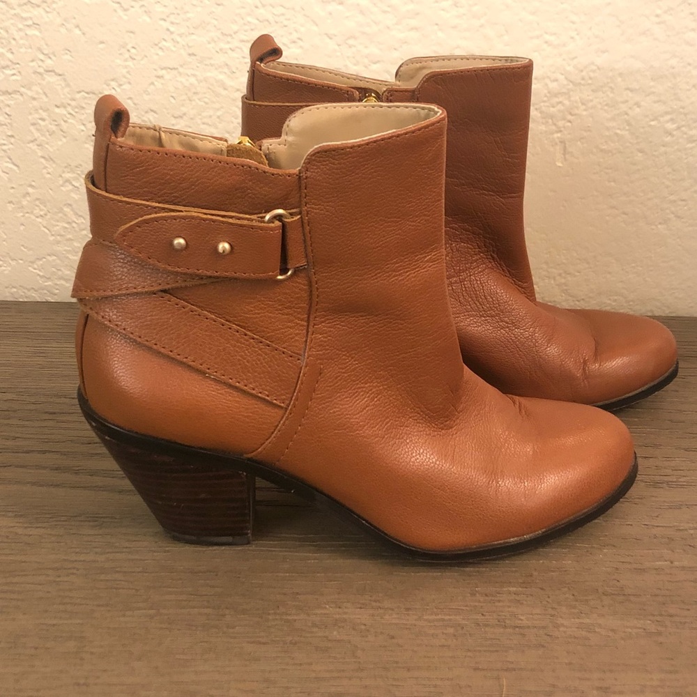 Tan Leather Booties